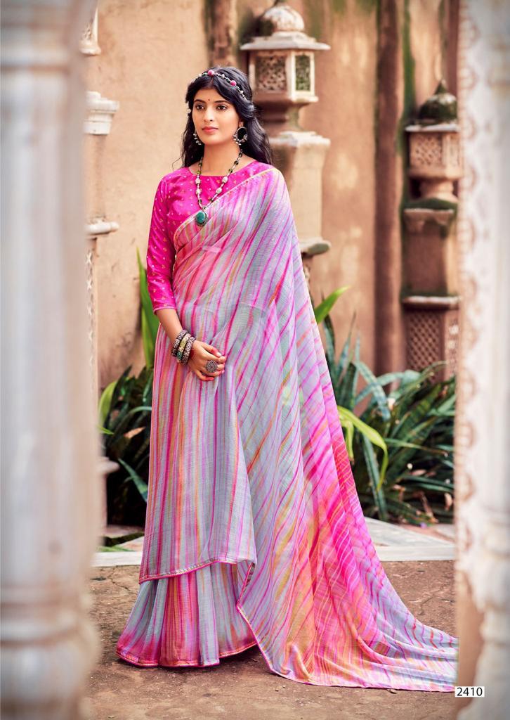 lt kashvi creation nandani chiffon elegant saree catalog