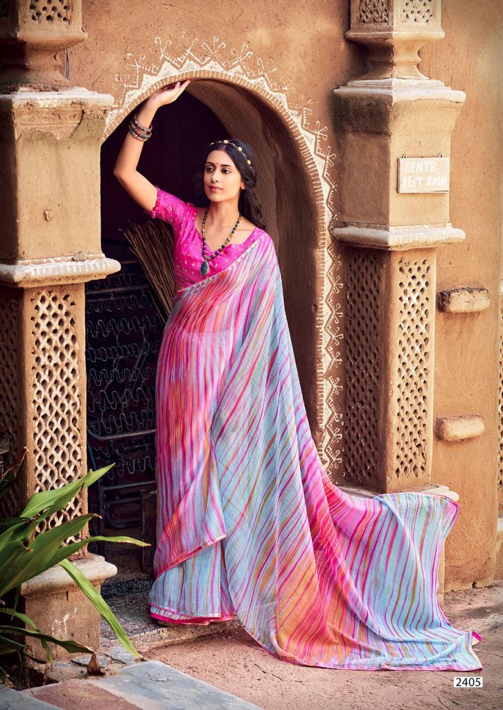 lt kashvi creation nandani chiffon elegant saree catalog