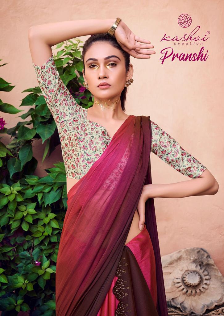 lt kashvi creation pranshi chiffon new and modern style saree catalog