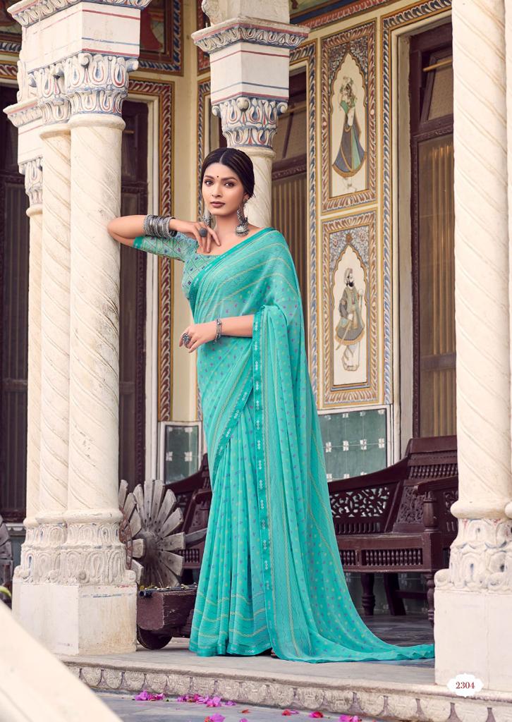 lt kashvi creation rangrez georgette attrective print saree catalog