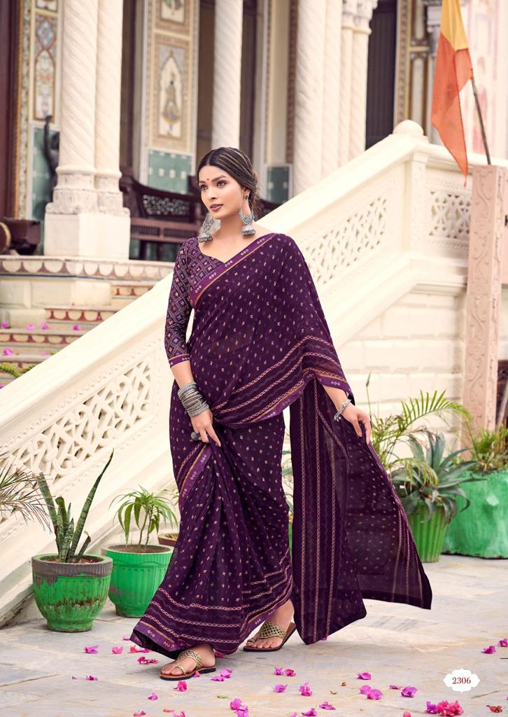 lt kashvi creation rangrez georgette attrective print saree catalog