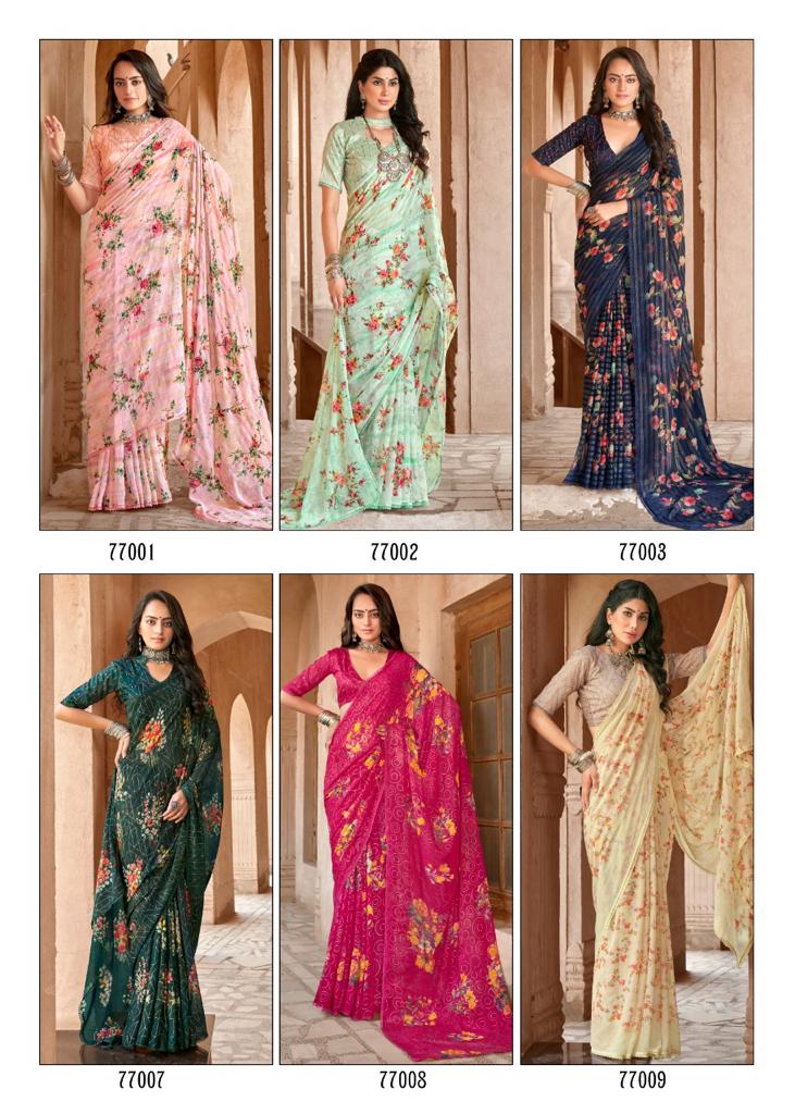 lt kashvi creation shraddha georgette attrective print saree catalog