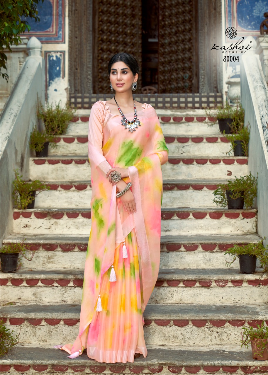 lt saree kashvi creation amantran organza graceful look saree catalog