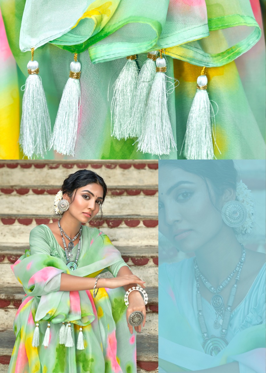 lt saree kashvi creation amantran organza graceful look saree catalog