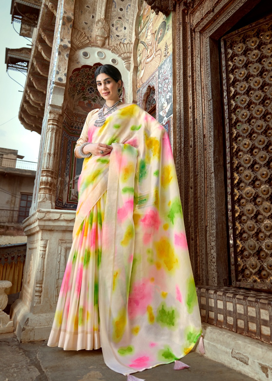 lt saree kashvi creation amantran organza graceful look saree catalog