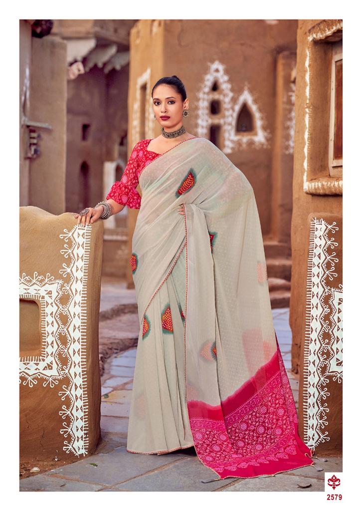 lt saree kashvi creation mishti georgette attractive look saree catalog