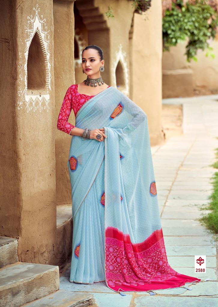 lt saree kashvi creation mishti georgette attractive look saree catalog