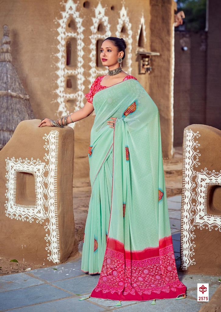 lt saree kashvi creation mishti georgette attractive look saree catalog