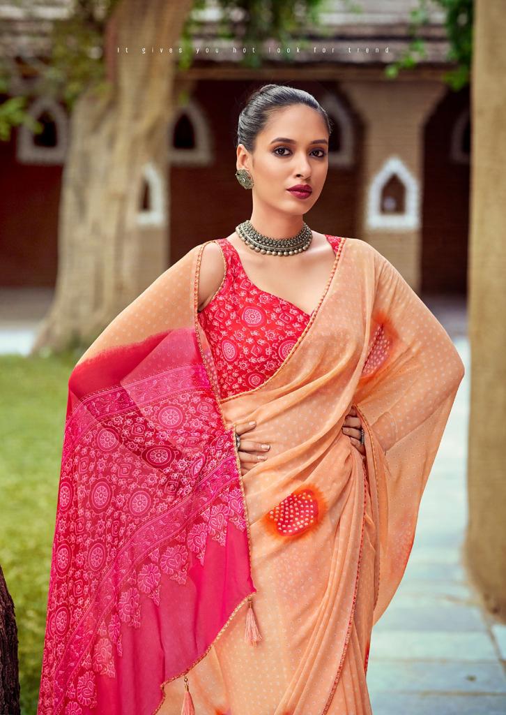 lt saree kashvi creation mishti georgette attractive look saree catalog