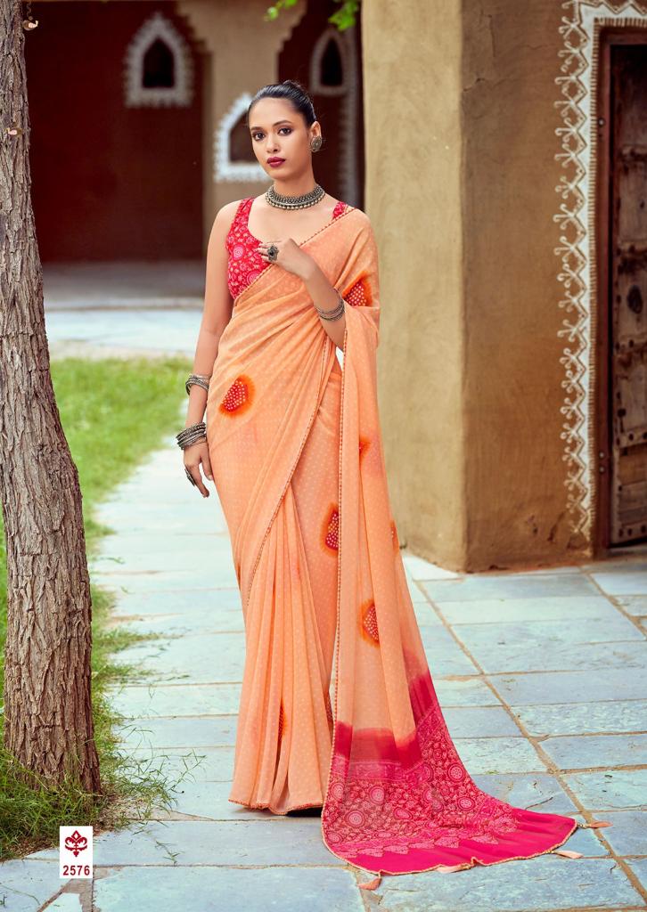 lt saree kashvi creation mishti georgette attractive look saree catalog