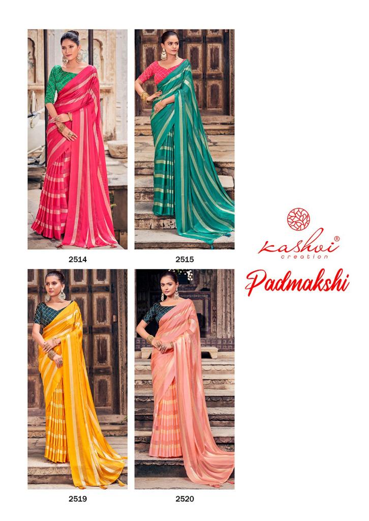 lt saree kashvi creation padmakshi viscose graceful look saree catalog