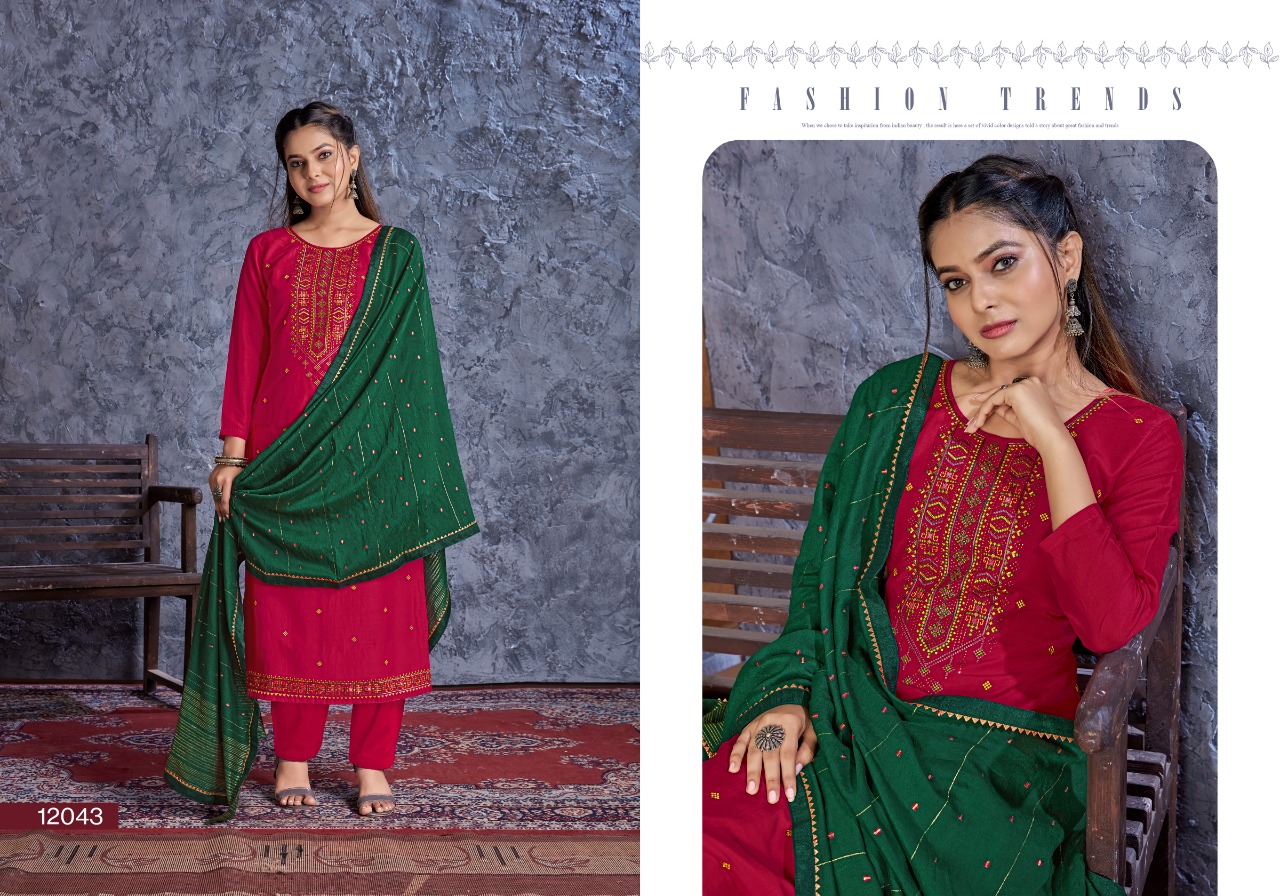 panch ratna monali parampara silk gorgeous look salwar suit catalog