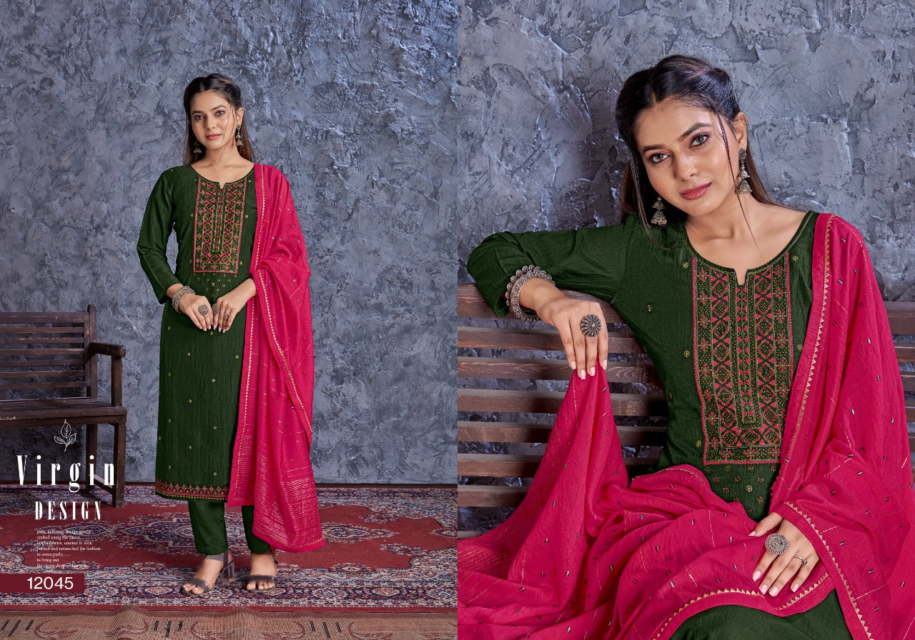 panch ratna monali parampara silk gorgeous look salwar suit catalog