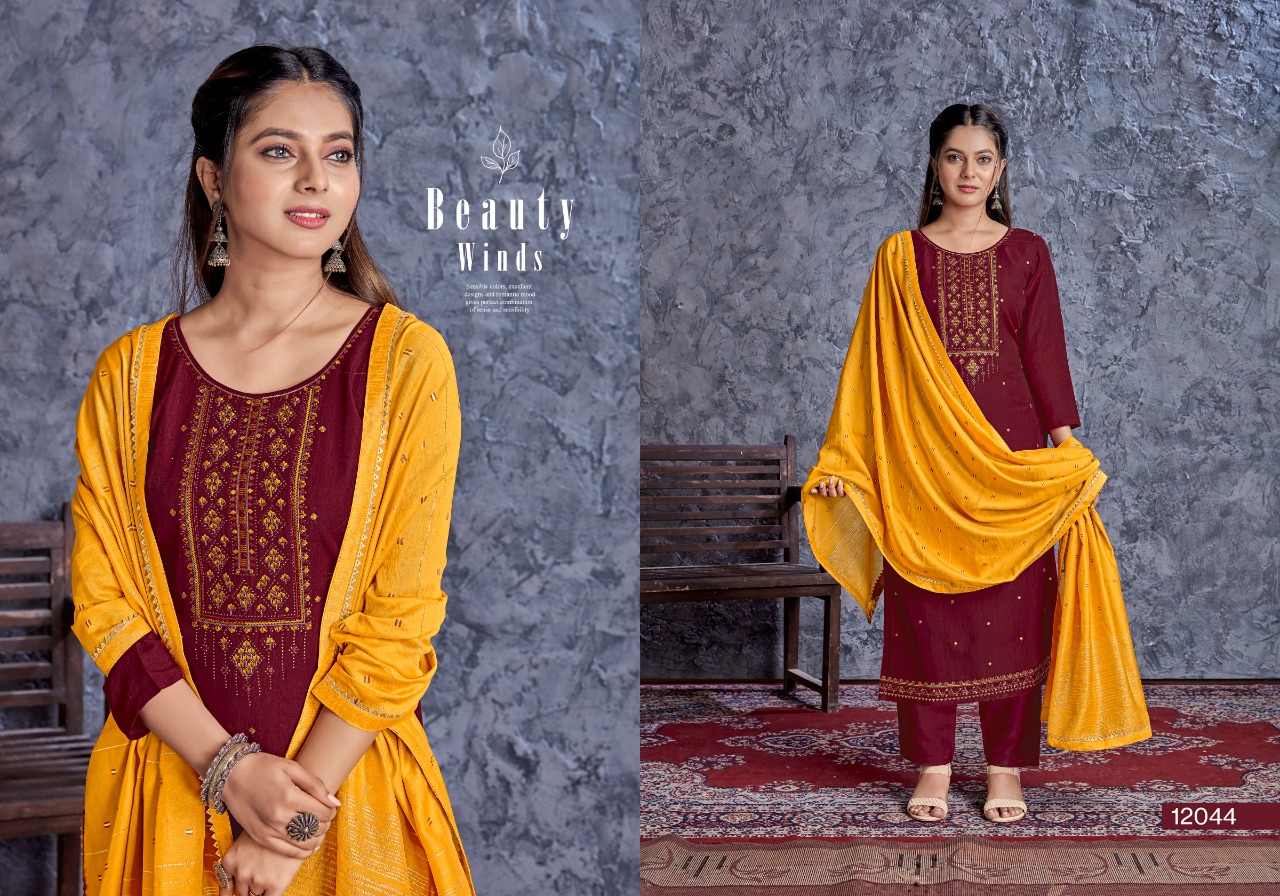 panch ratna monali parampara silk gorgeous look salwar suit catalog