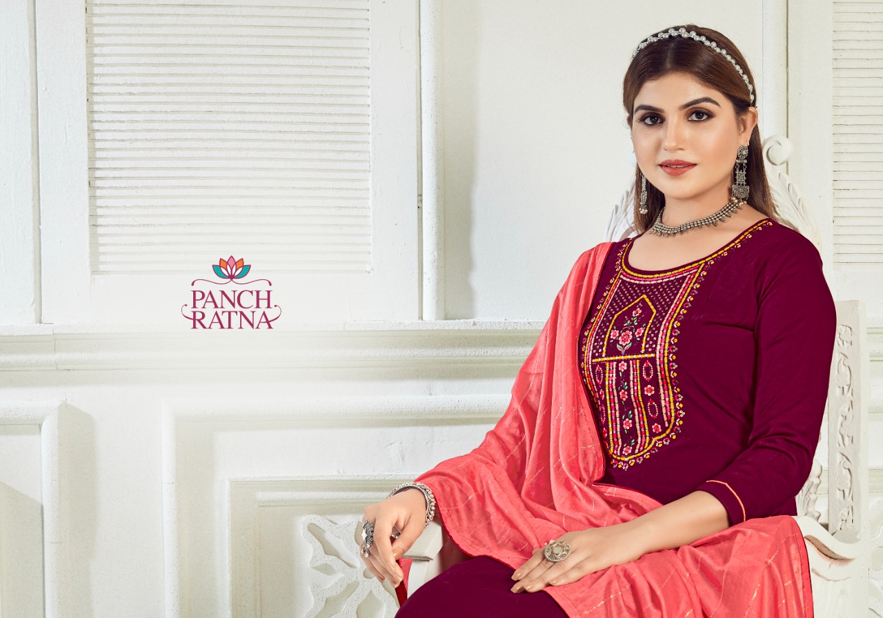 panch ratna princess parampara silk gorgeous look salwar suit catalog