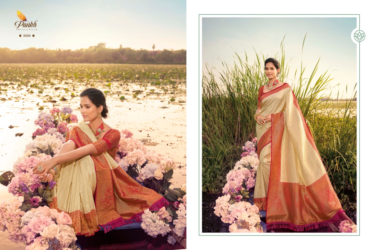 pink lotus pankh parmpara silk vol 3 silk regal look saree catalog