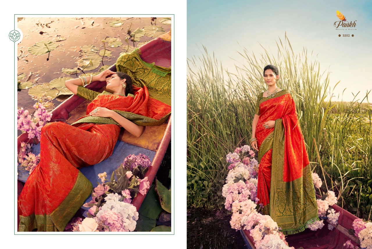 pink lotus pankh parmpara silk vol 3 silk regal look saree catalog