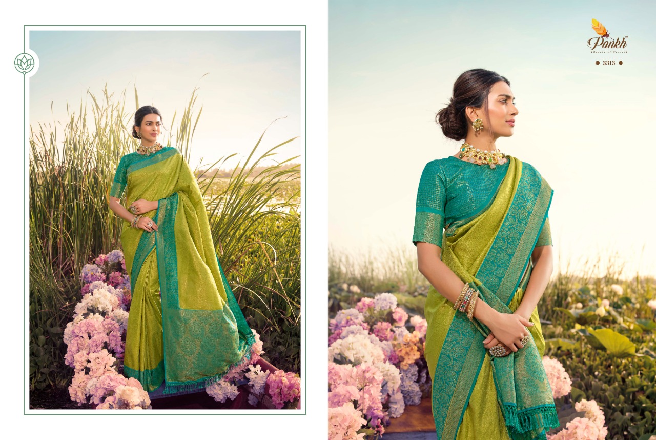 pink lotus pankh parmpara silk vol 3 silk regal look saree catalog