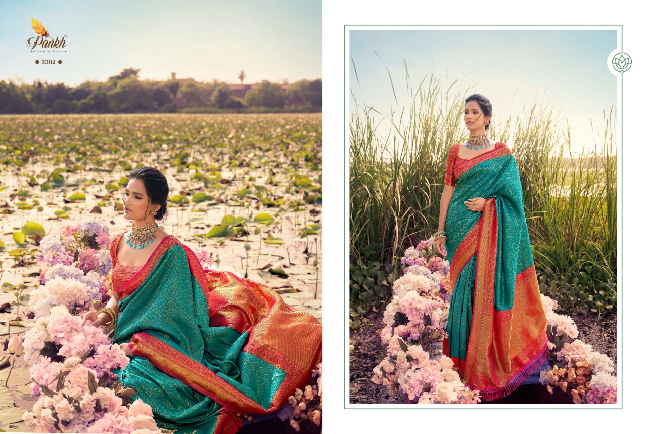 pink lotus pankh parmpara silk vol 3 silk regal look saree catalog