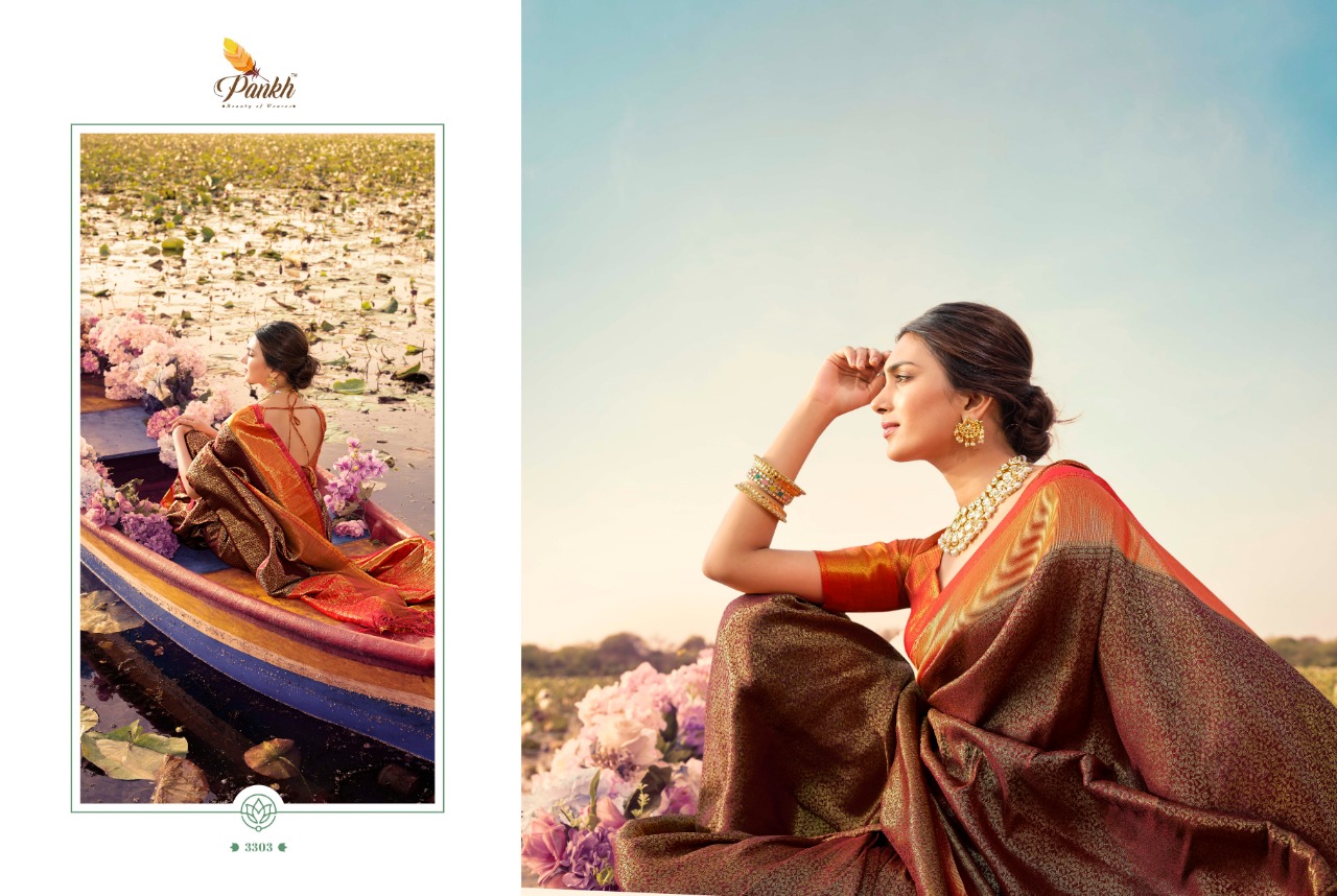 pink lotus pankh parmpara silk vol 3 silk regal look saree catalog