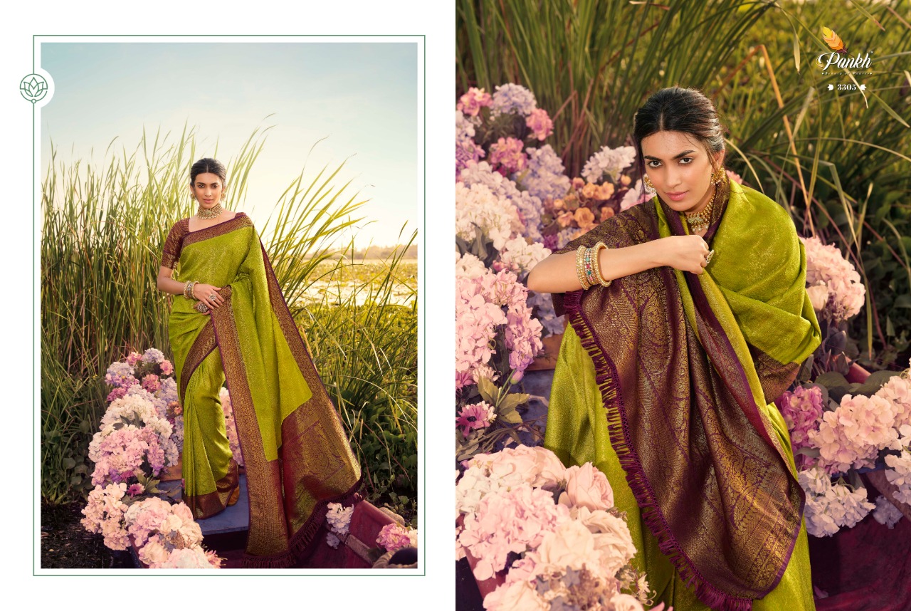 pink lotus pankh parmpara silk vol 3 silk regal look saree catalog