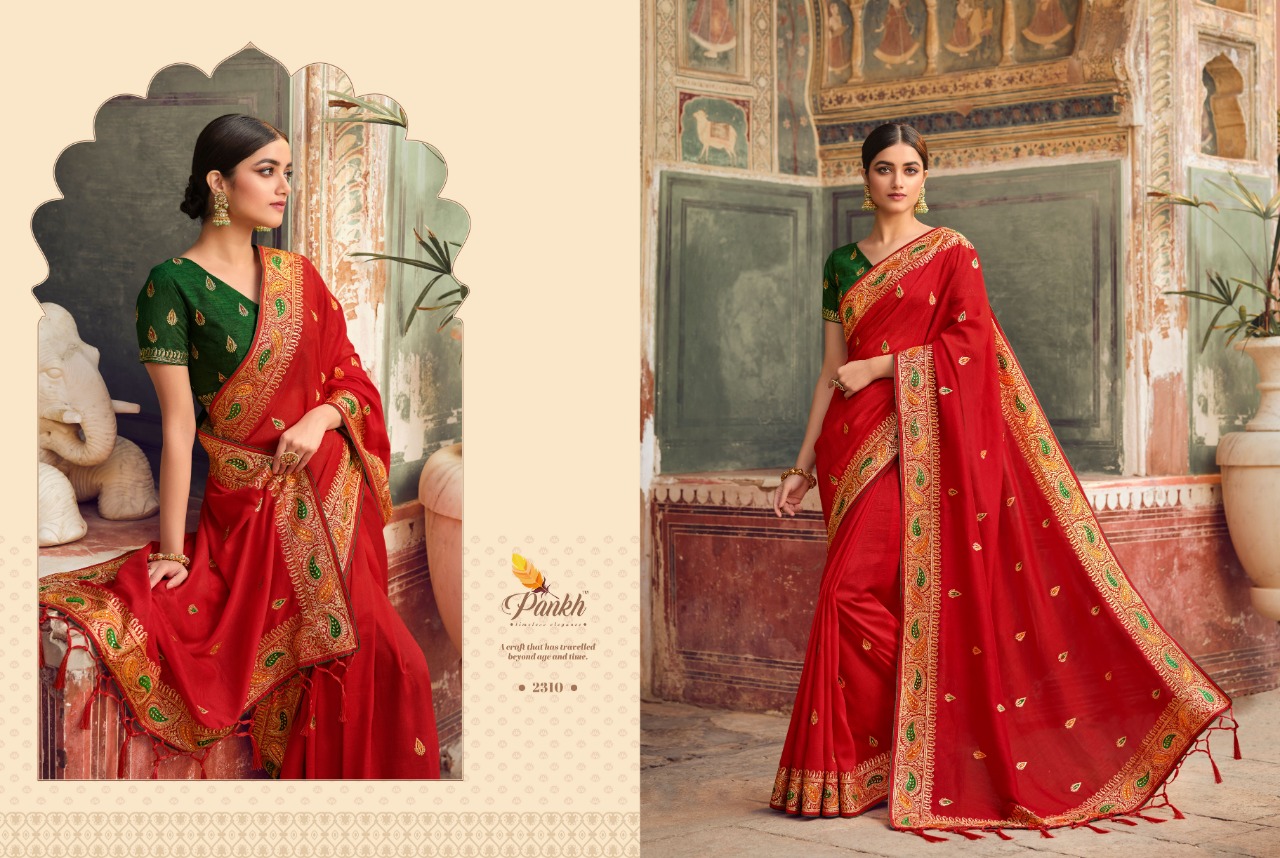 pink lotus pankh ruby vol 1 fancy regal look saree catalog