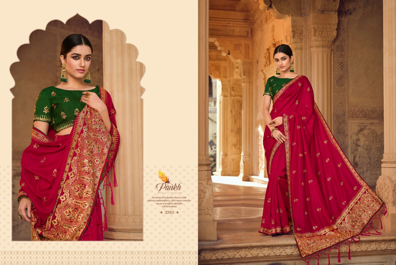 pink lotus pankh ruby vol 1 fancy regal look saree catalog