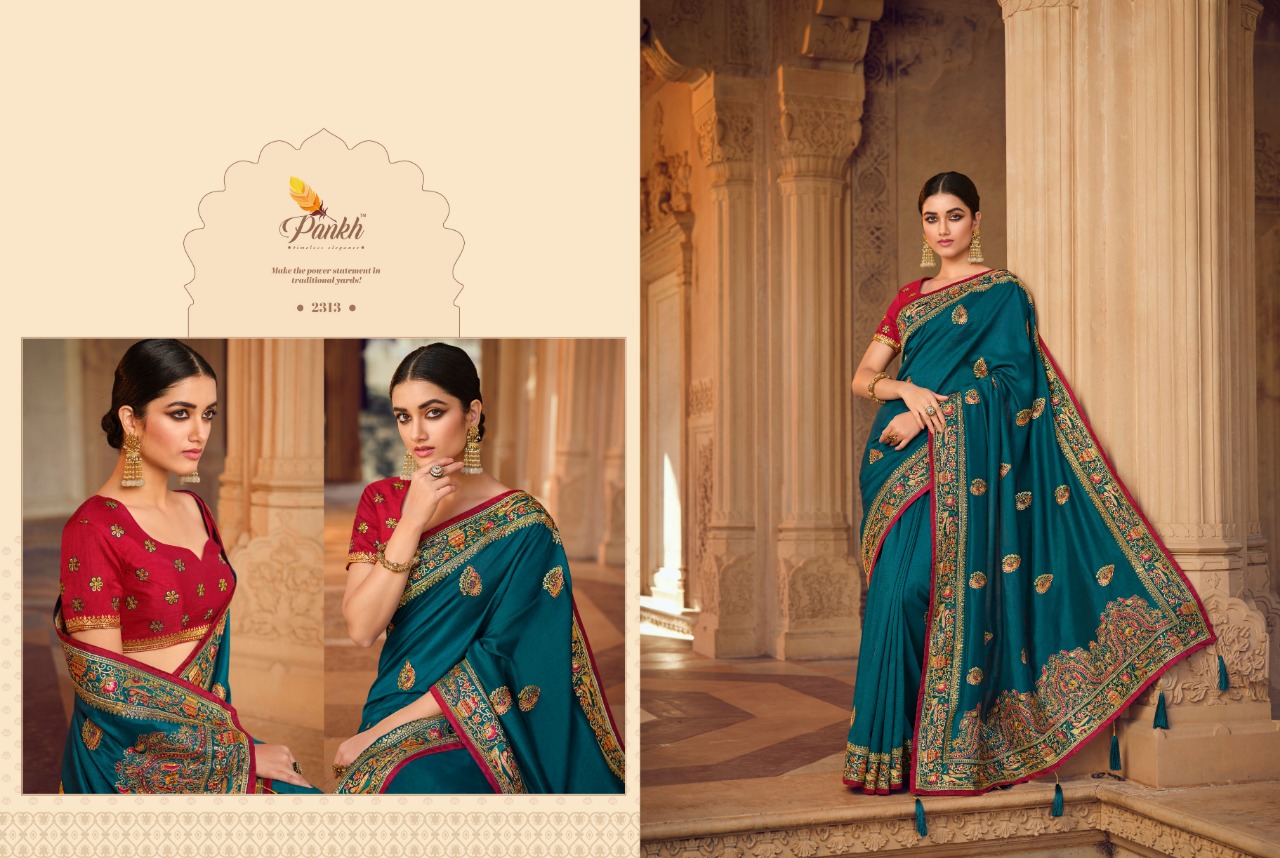 pink lotus pankh ruby vol 1 fancy regal look saree catalog