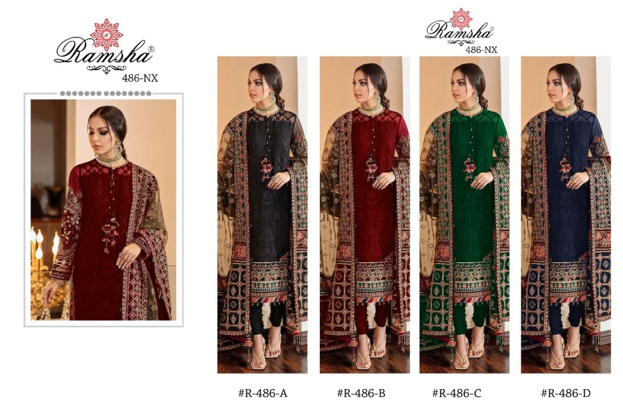 ramsha ramsha r 486 nx georget regal look salwar suit catalog