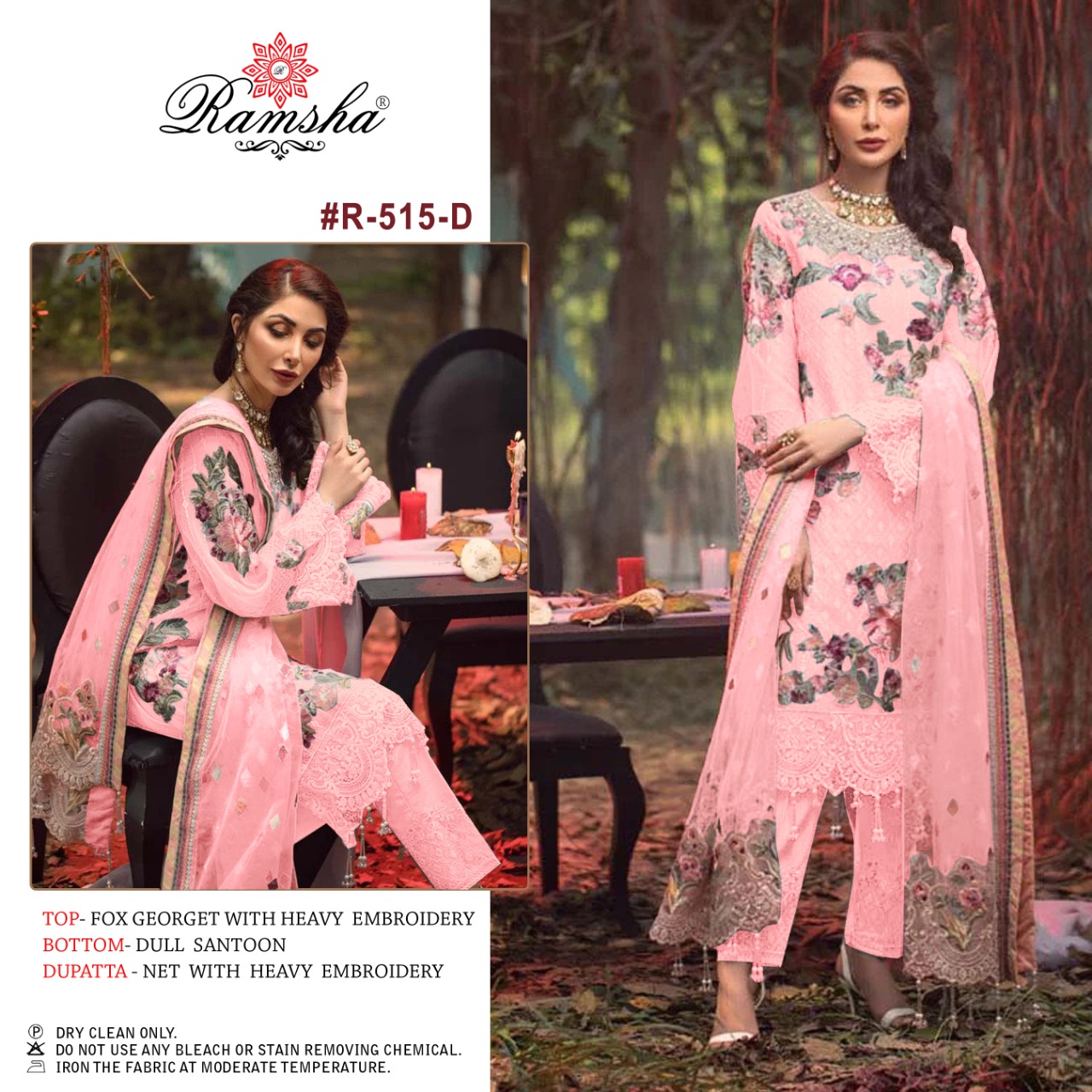 Ramsha Ramsha R-515 D Salwar Kameez Georgette Singles