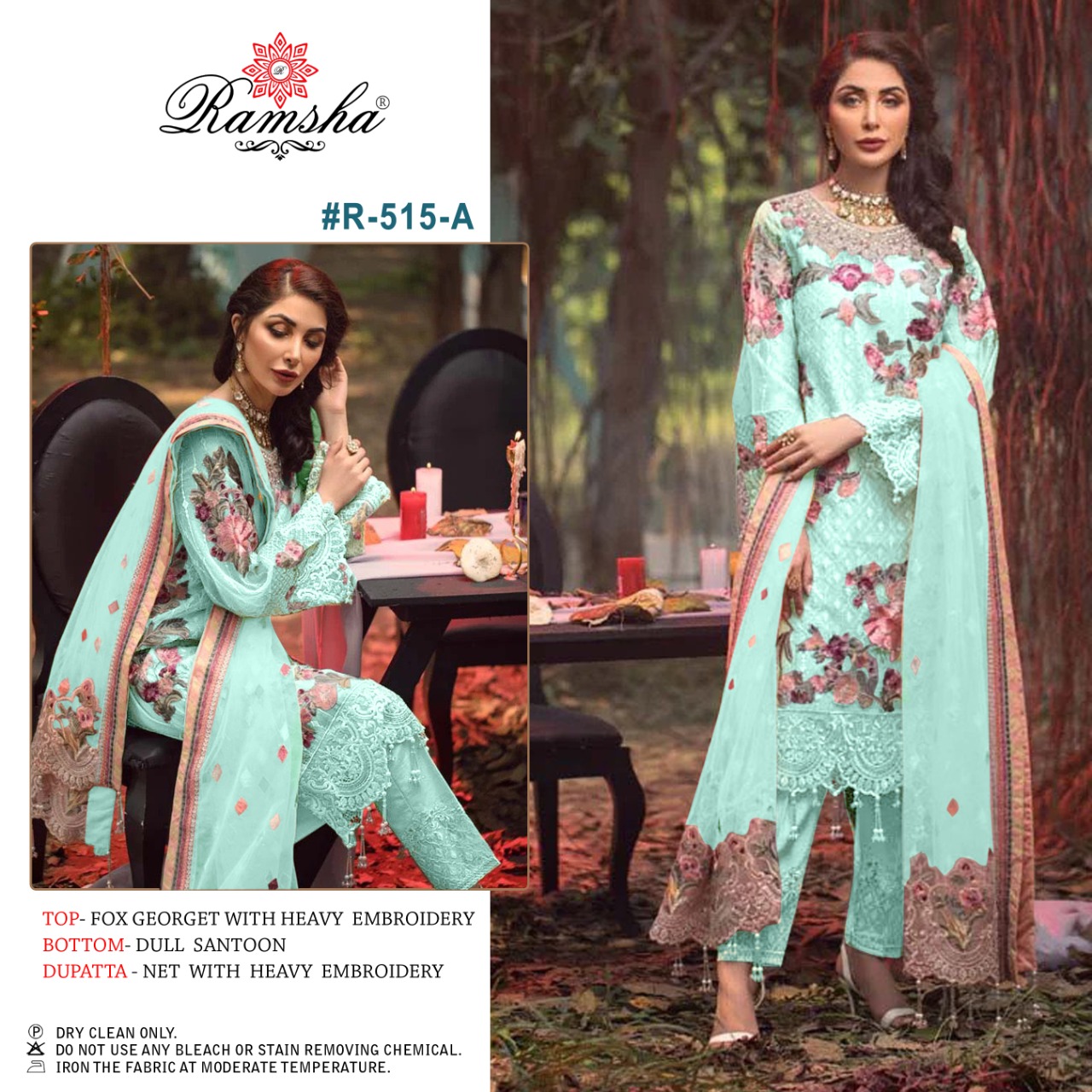 Ramsha Ramsha R-515 A Salwar Kameez Georgette Singles