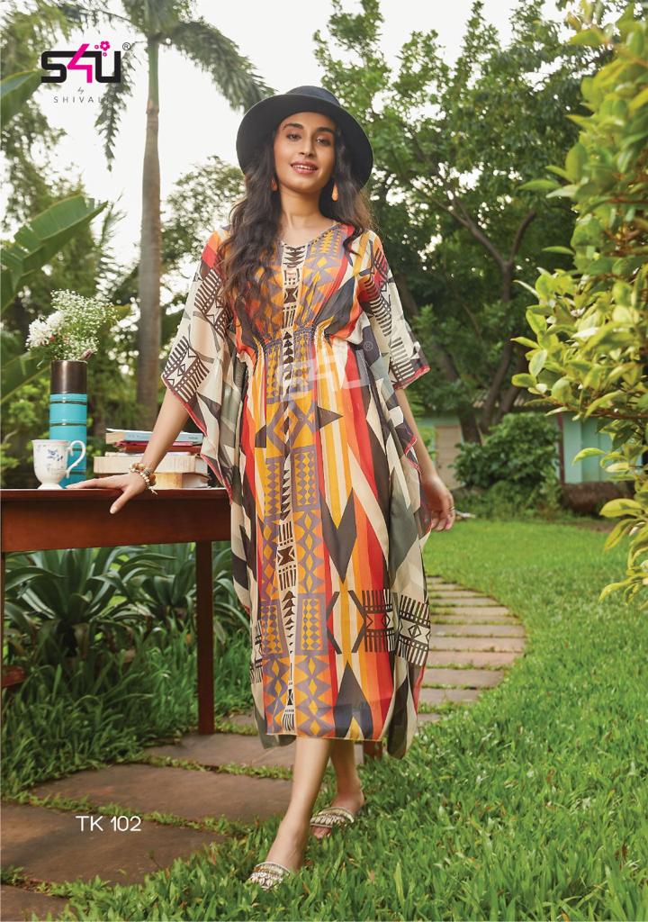 s4u tropical kaftans vol 2 fancy elegant kurti catalog