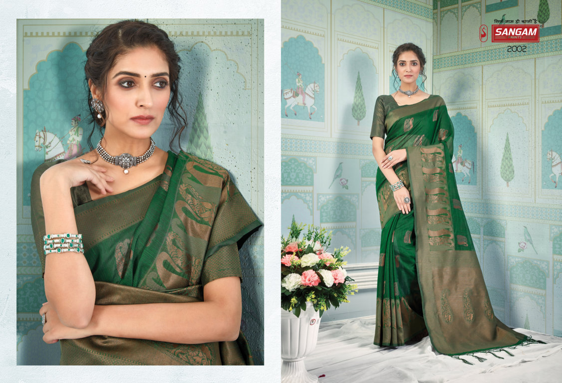 sangam print Bombay valvet cotton attractive look saree catalog