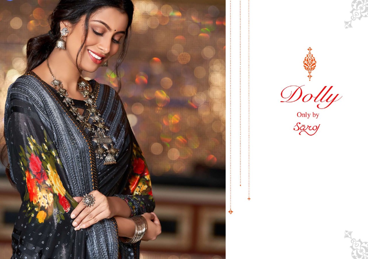 saroj saree dolly decent look saree catalog