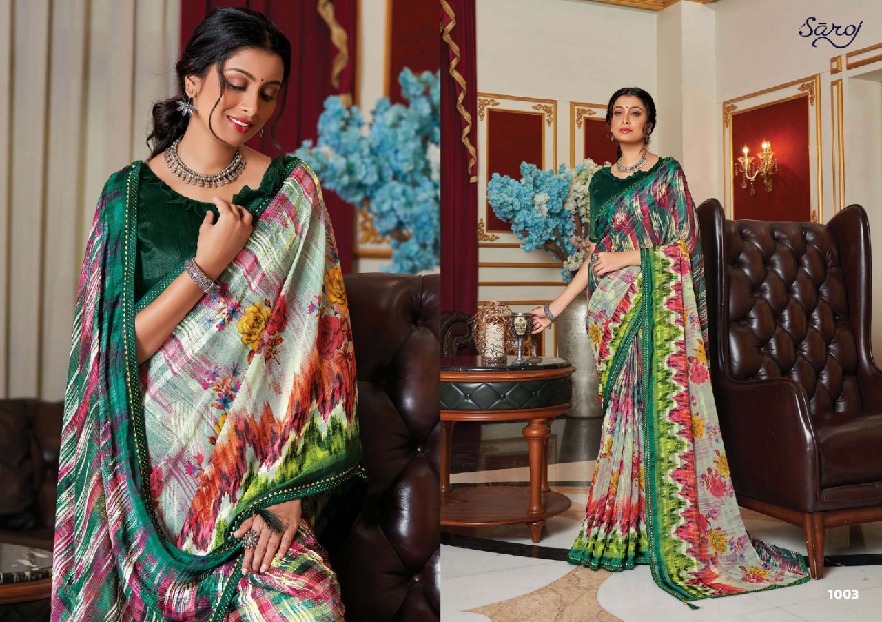 saroj saree dolly decent look saree catalog