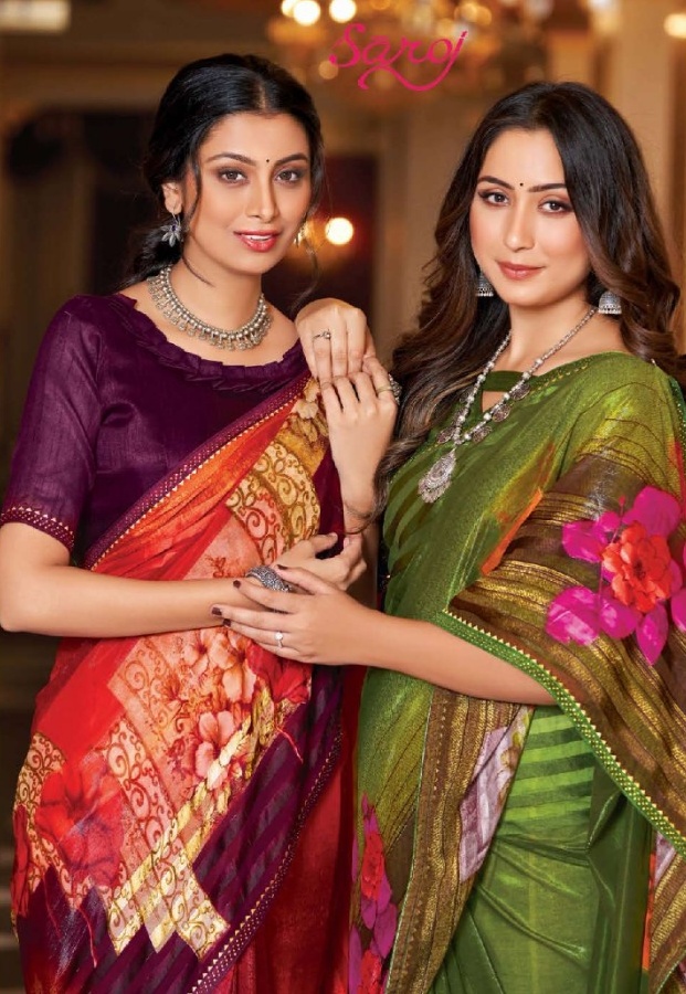 saroj saree dolly decent look saree catalog