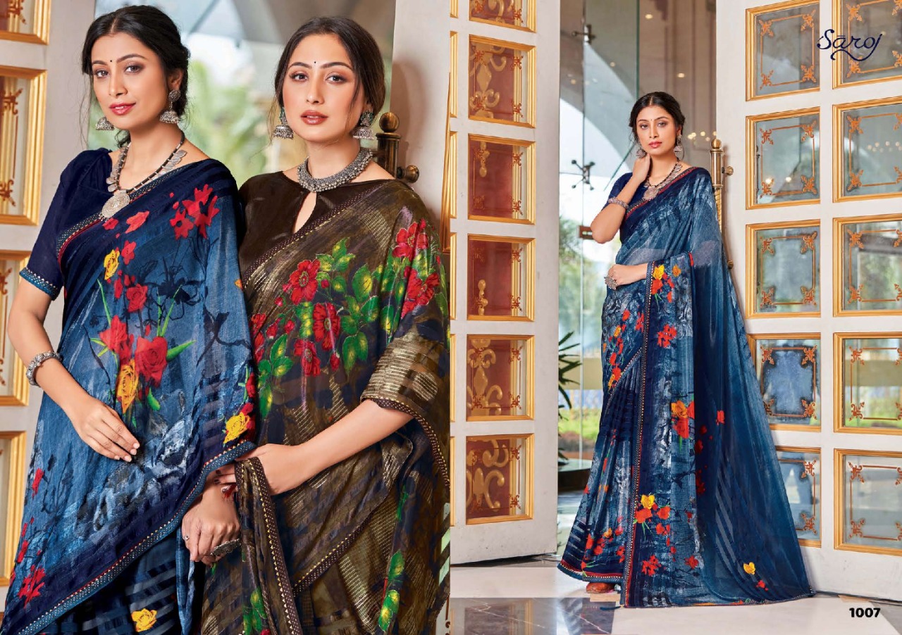 saroj saree dolly decent look saree catalog