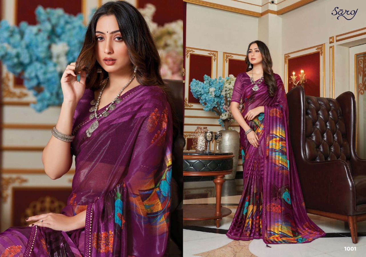 saroj saree dolly decent look saree catalog