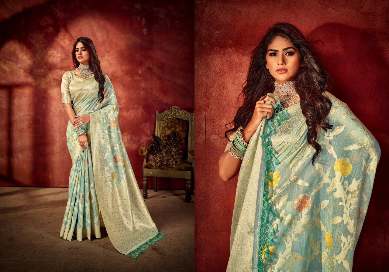 saroj saree Maniratna Vol 5 linen regal look saree catalog