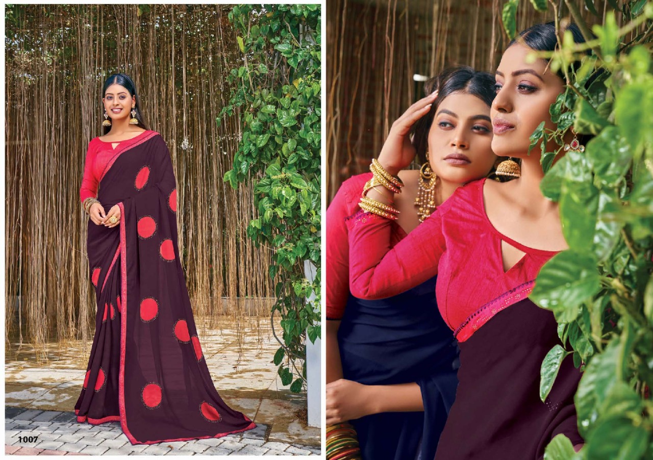 saroj saree nagme Georgette gorgeous print saree catalog