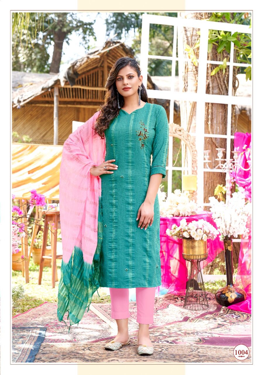 selesta chunari pure cotton crush gogreous look top with dupatta catalog