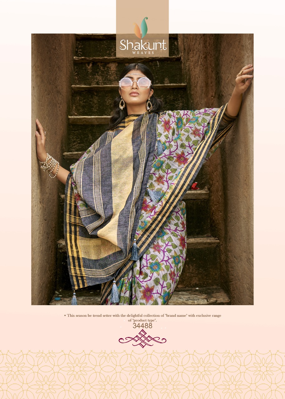 Shakunt Weaves ranisa Art Digital Silk exclusive printed saree catalog