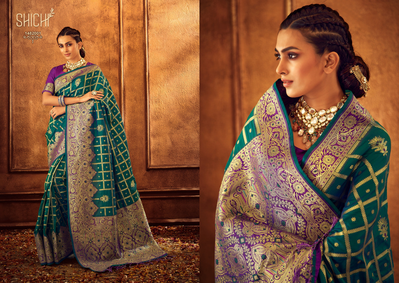 shichi nikhat Blended Silk elegant look saree catalog