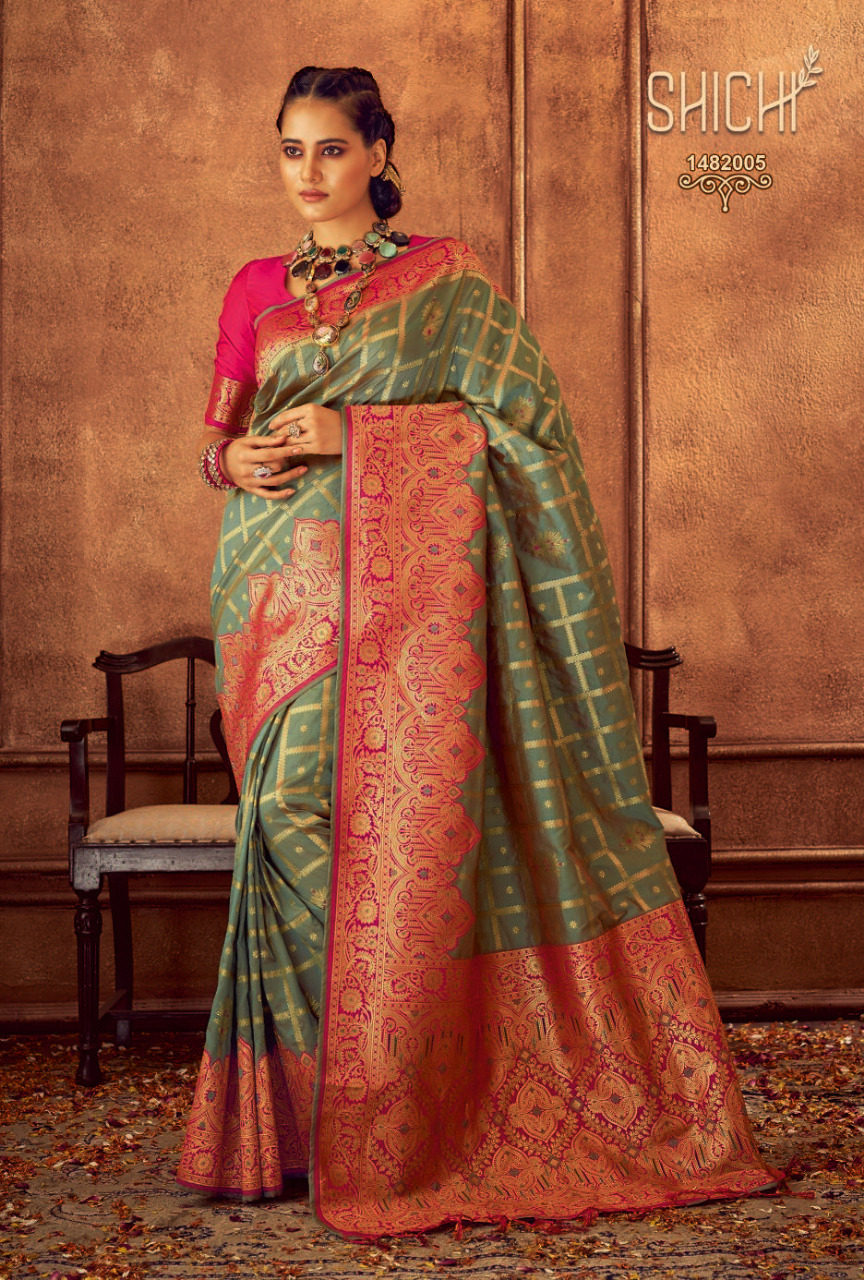 shichi nikhat Blended Silk elegant look saree catalog