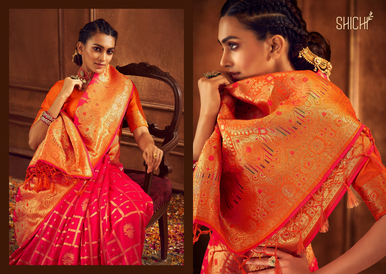 shichi nikhat Blended Silk elegant look saree catalog