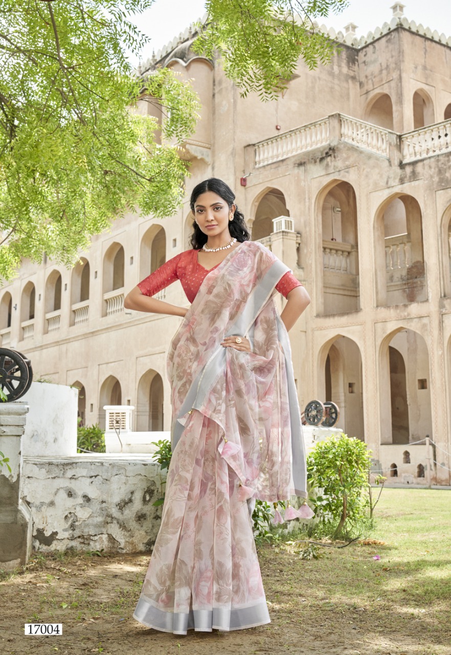 triveni navyasa organza regal look saree catalog