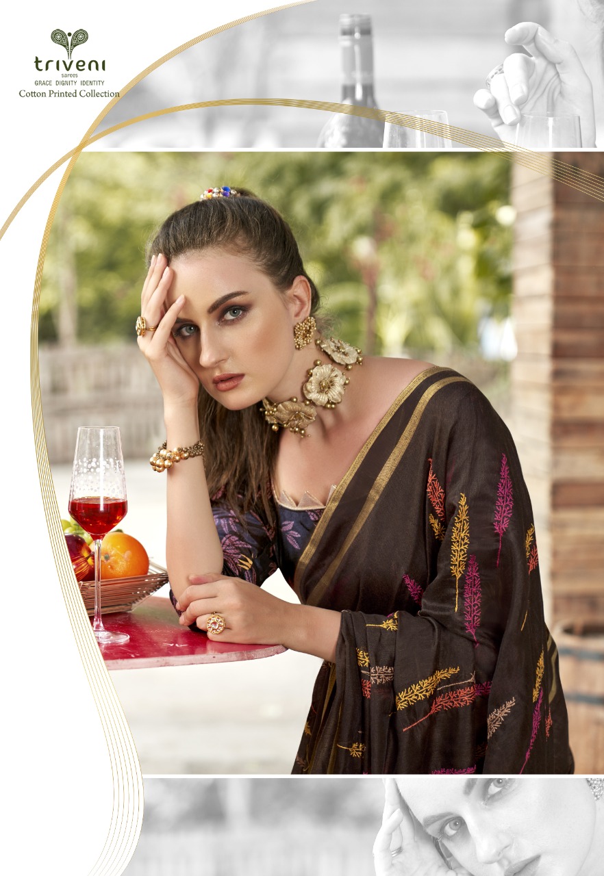 triveni saree navyposhak cotton exclusive print saree catalog