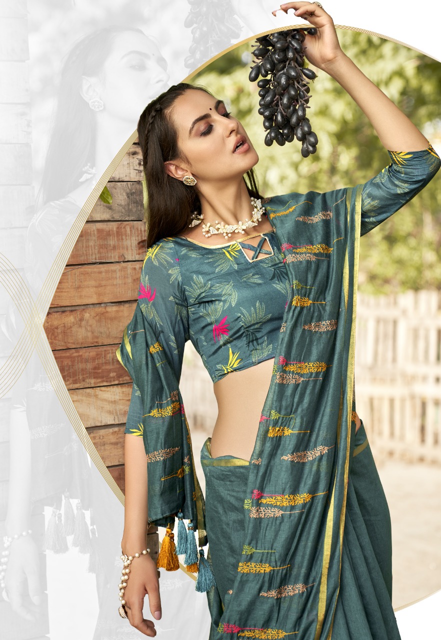 triveni saree navyposhak cotton exclusive print saree catalog