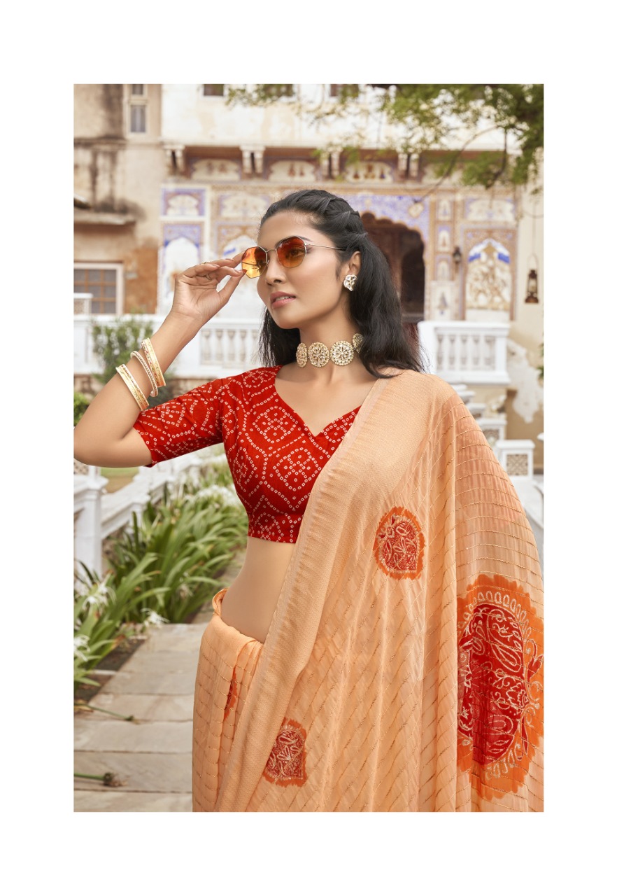 vallabhi print inaara Georegette regal look saree catalog