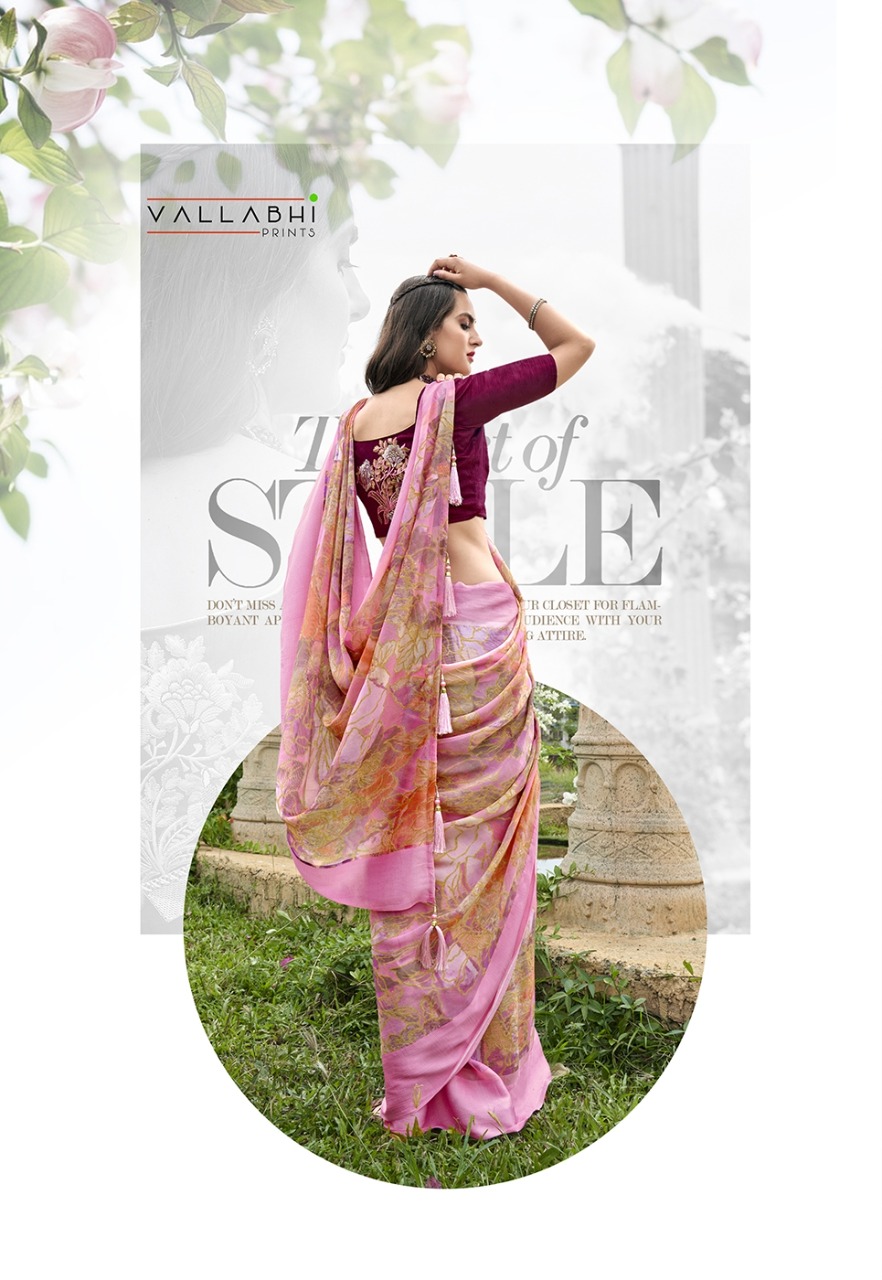 vallabhi print vaamsi Brasso exclusive print saree catalog